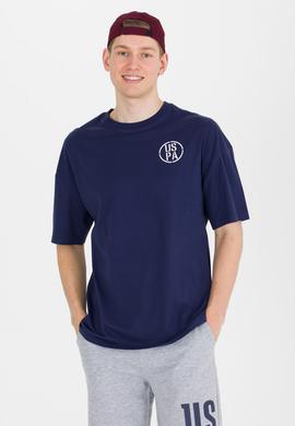 Erkek Lacivert Long Fit Bisiklet Yaka Tişört - 50264941013