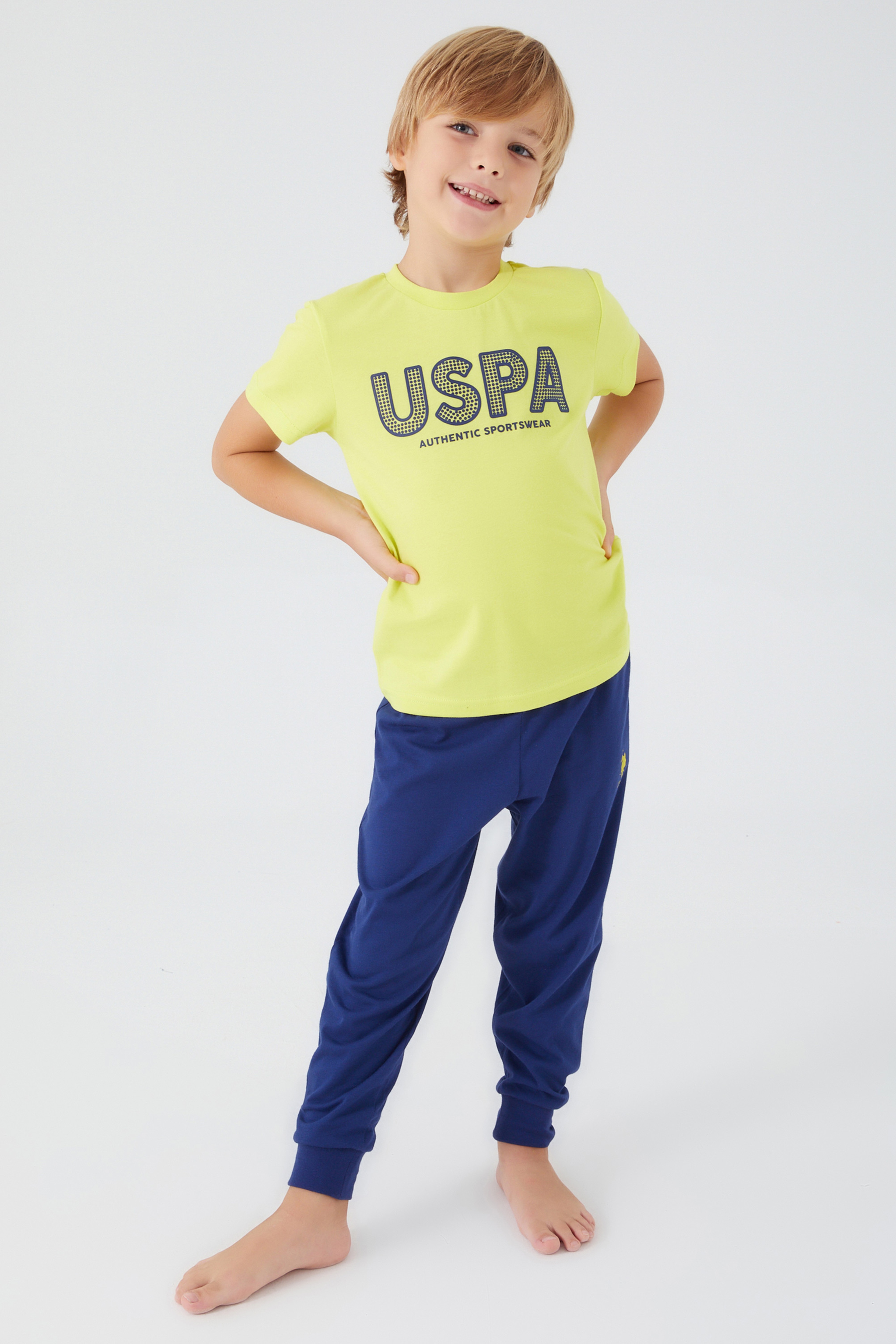 Erkek Çocuk Neon Sarı Pijama Takımı - Image 3