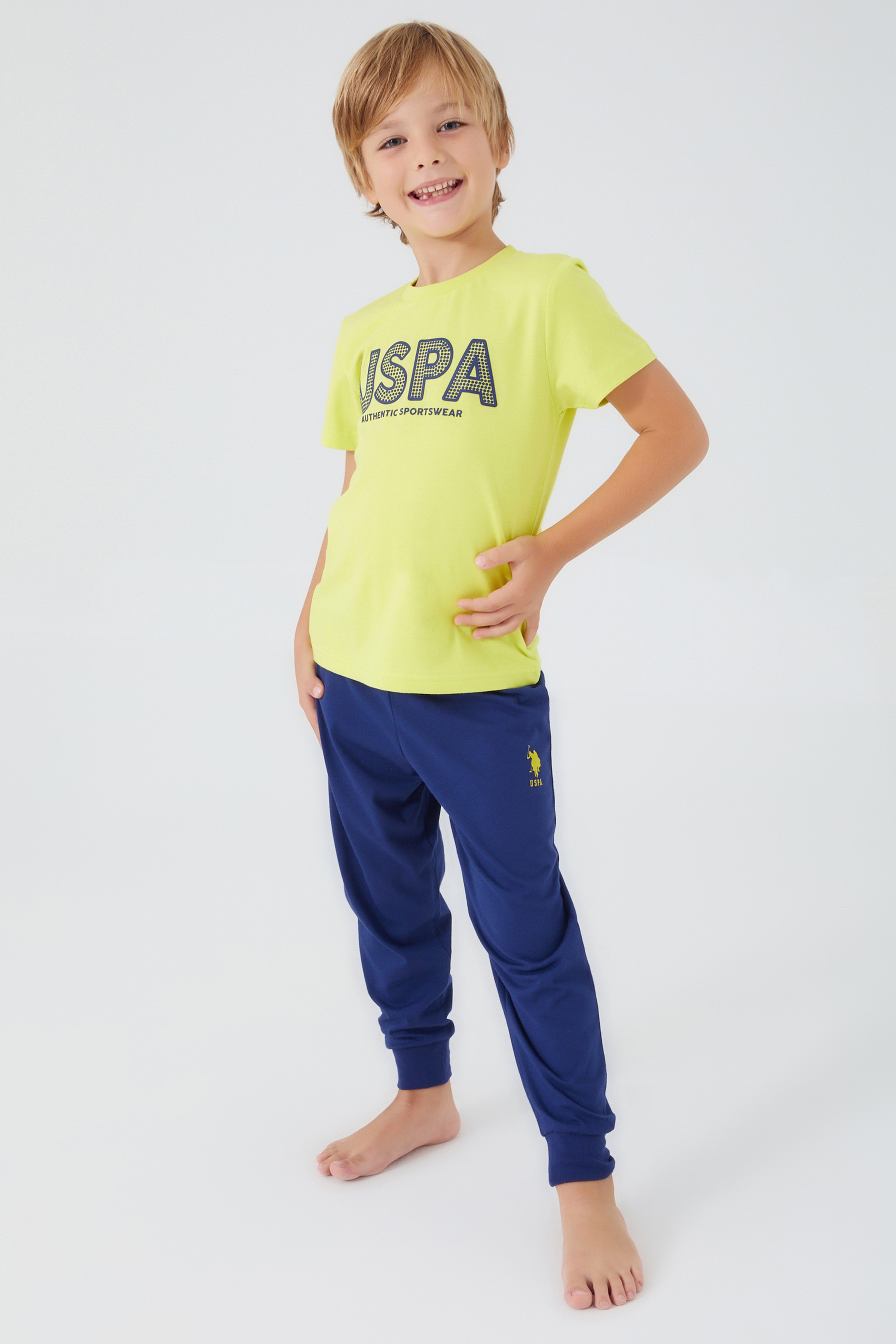 Erkek Çocuk Neon Sarı Pijama Takımı - Image 2