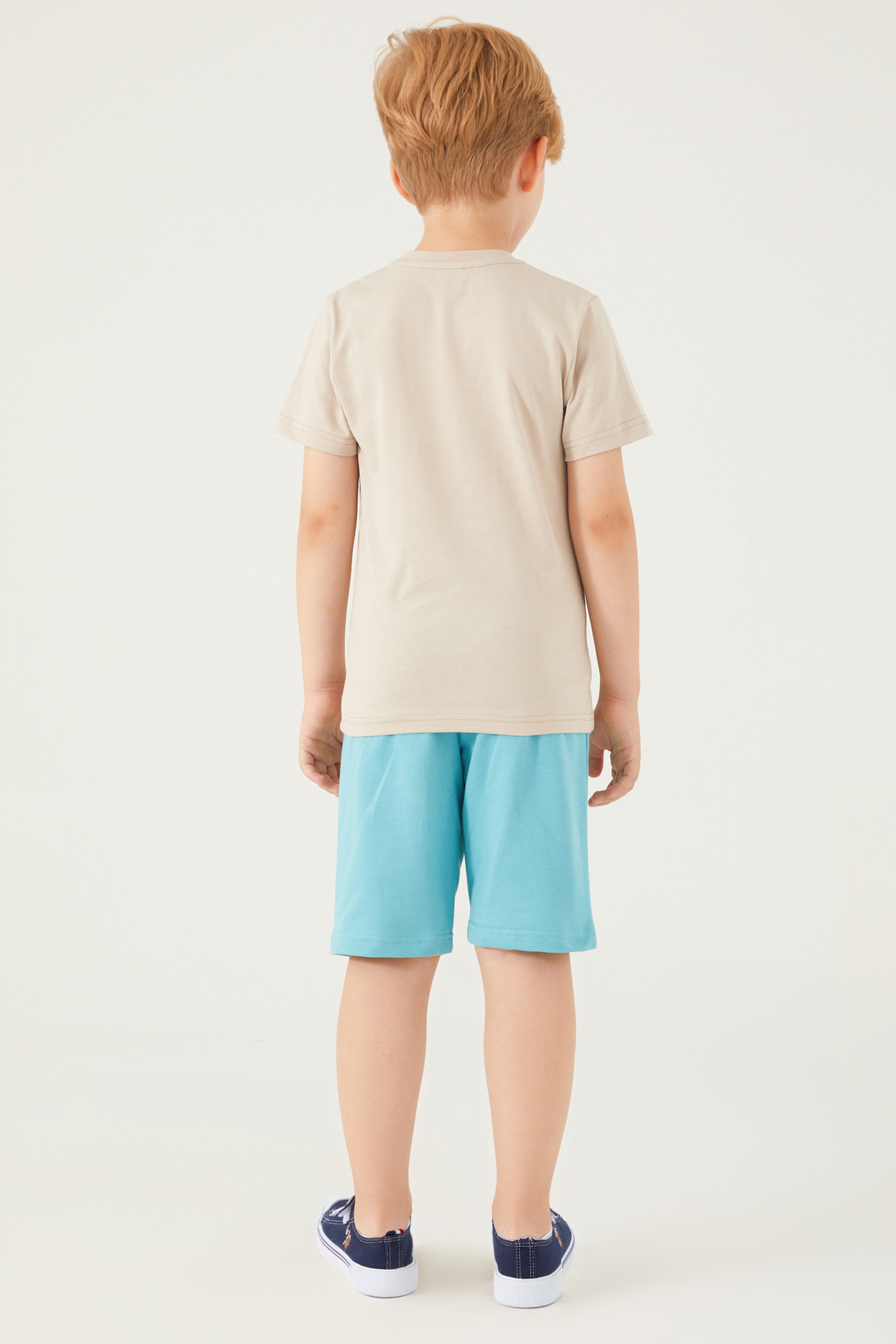 Erkek Çocuk Krem Pijama Takımı