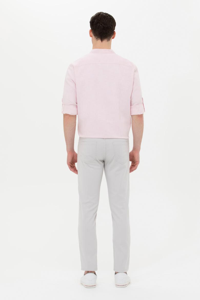 Erkek Açık Gri Kanvas Pantolon - 50246139083