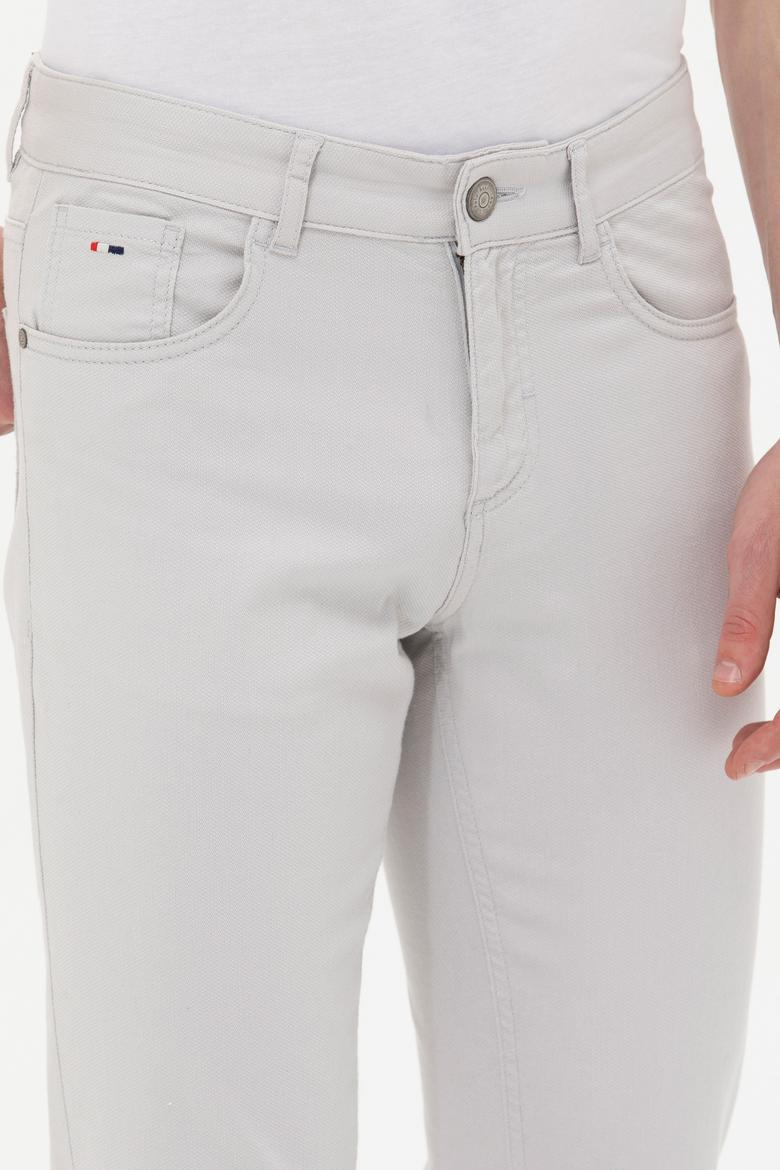 Erkek Açık Gri Kanvas Pantolon - 50246139083
