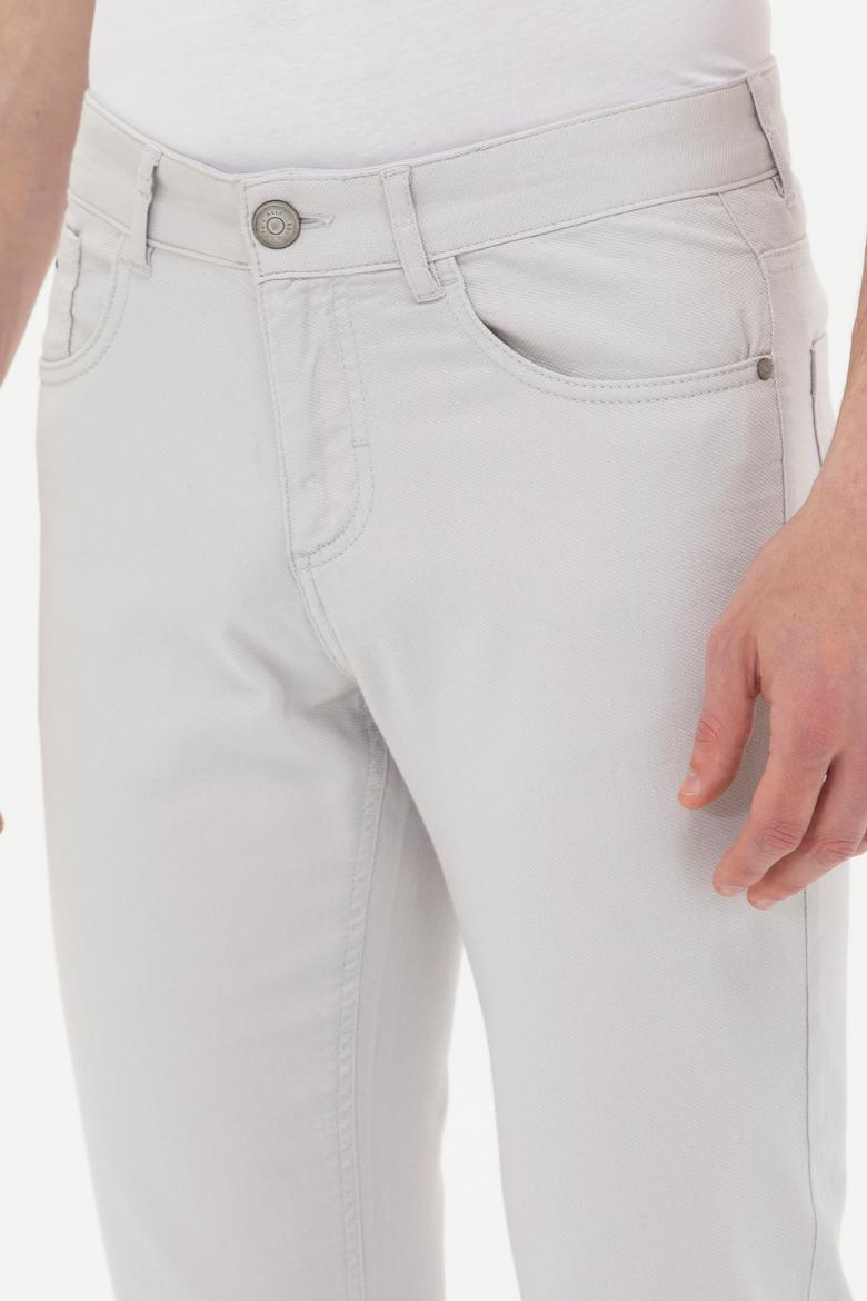 Erkek Açık Gri Kanvas Pantolon - 50246139083