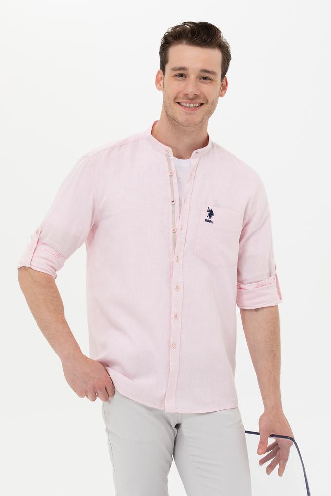 Erkek Pudra Uzun Kollu Gömlek