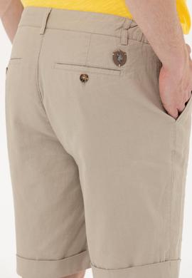 Erkek Haki Dokuma Şort - 50246682009