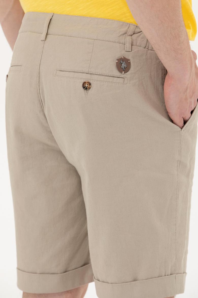 Erkek Haki Dokuma Şort - 50246682009