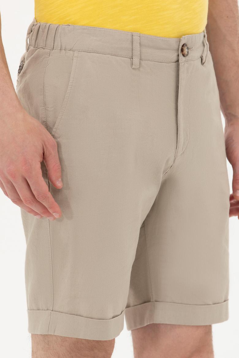 Erkek Haki Dokuma Şort - 50246682009