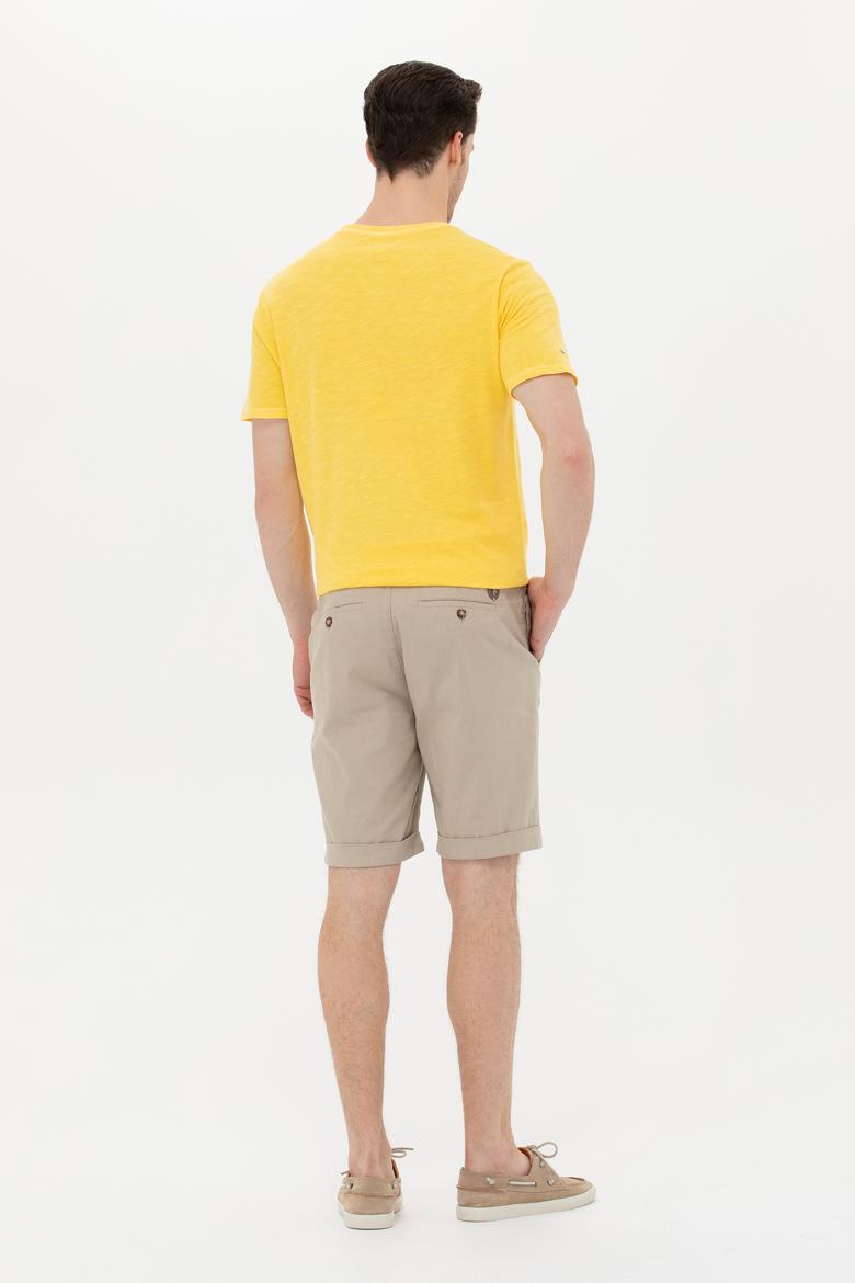 Erkek Haki Dokuma Şort - 50246682009