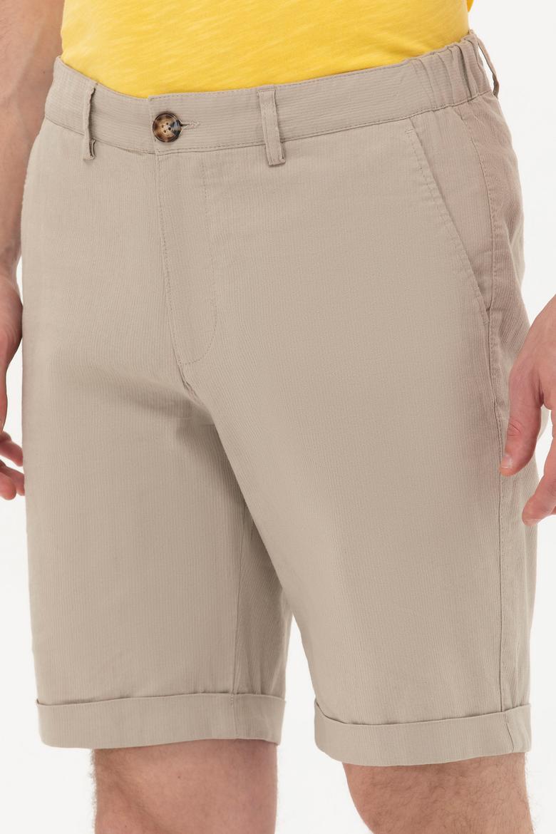 Erkek Haki Dokuma Şort - 50246682009