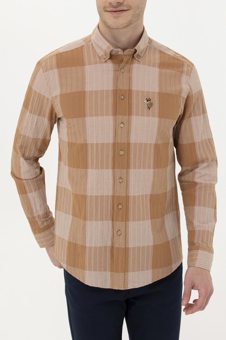 Erkek Camel Uzun Kollu Gömlek - 50254134023