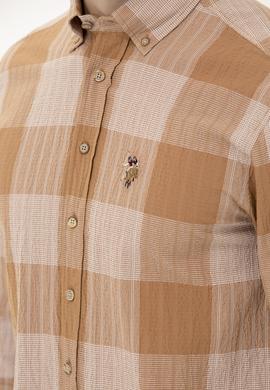 Erkek Camel Uzun Kollu Gömlek - 50254134023