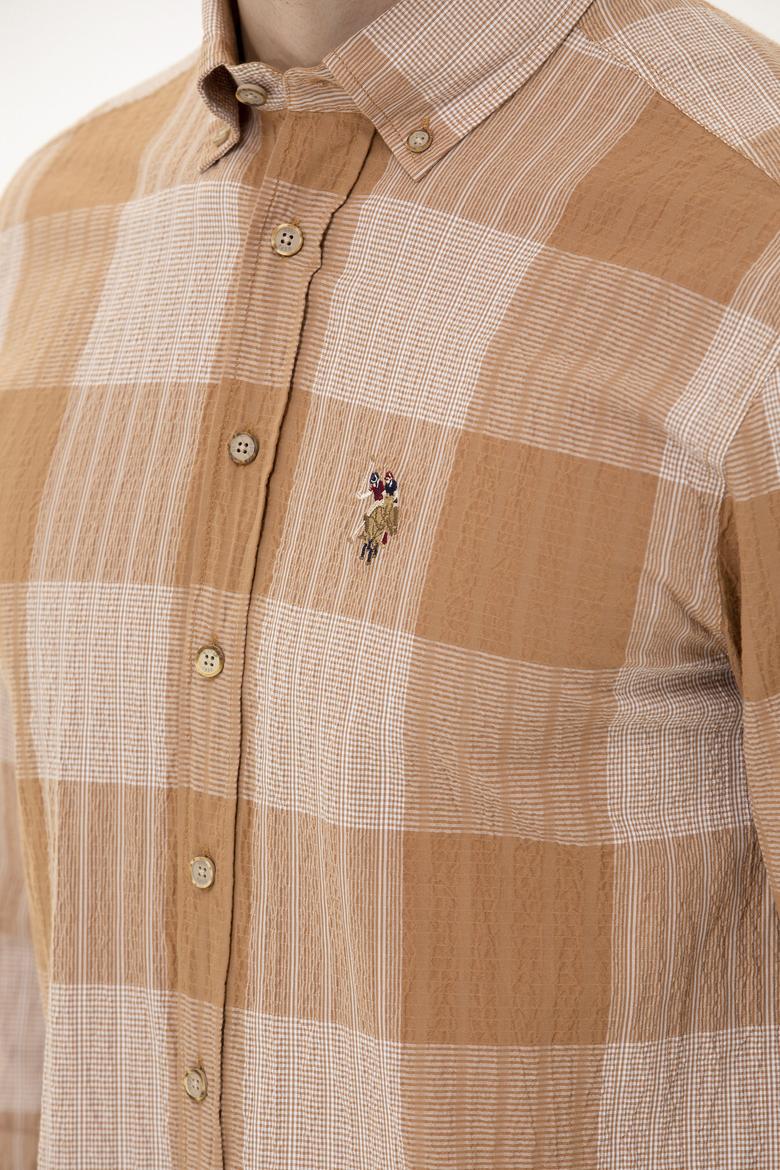 Erkek Camel Uzun Kollu Gömlek - 50254134023