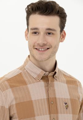 Erkek Camel Uzun Kollu Gömlek - 50254134023