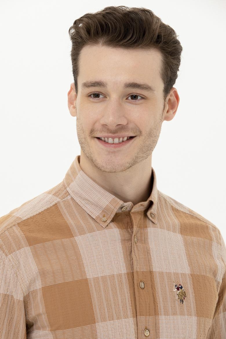 Erkek Camel Uzun Kollu Gömlek - 50254134023