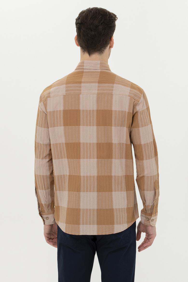 Erkek Camel Uzun Kollu Gömlek - 50254134023