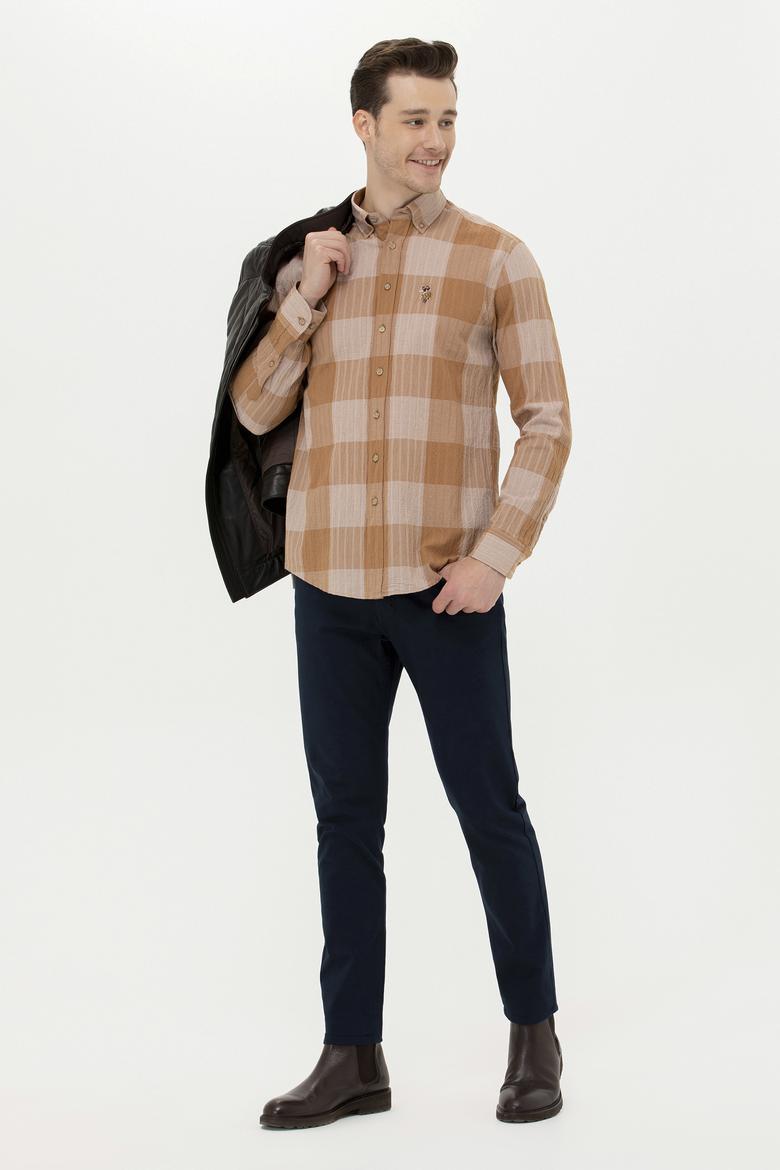 Erkek Camel Uzun Kollu Gömlek - 50254134023