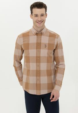 Erkek Camel Uzun Kollu Gömlek - 50254134023