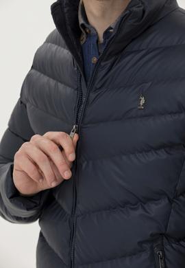 Erkek Lacivert Deri Ceket - 50261225002