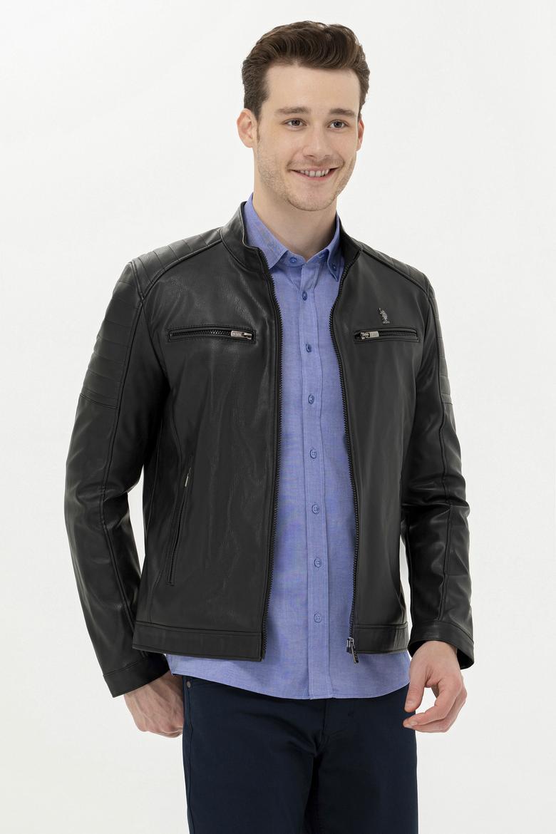 Erkek Siyah Deri Ceket