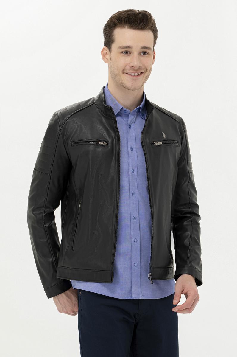 Erkek Siyah Deri Ceket