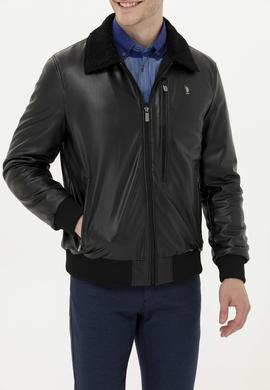 Erkek Siyah Deri Ceket - 50261246005