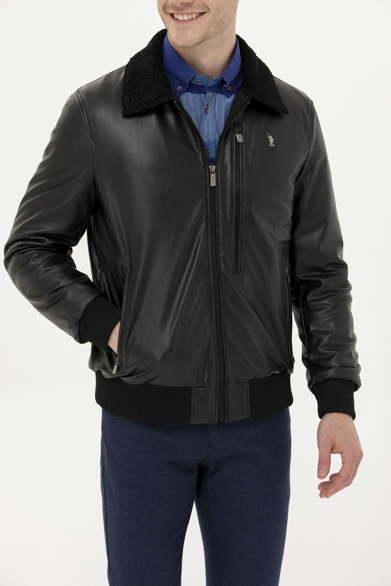 Erkek Siyah Deri Ceket - 50261246005