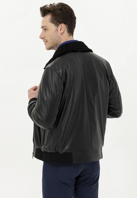 Erkek Siyah Deri Ceket - 50261246005