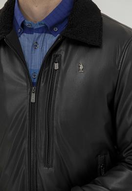 Erkek Siyah Deri Ceket - 50261246005