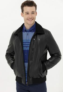 Erkek Siyah Deri Ceket - 50261246005
