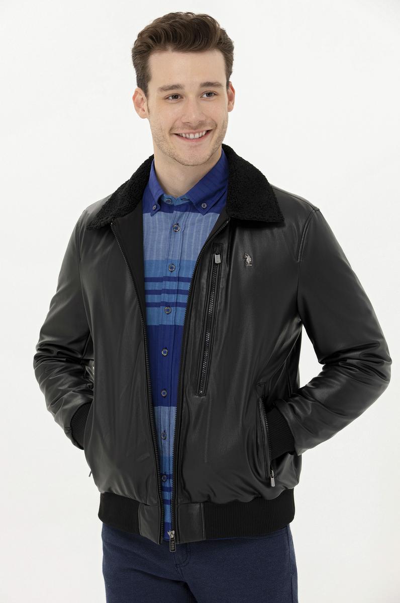 Erkek Siyah Deri Ceket