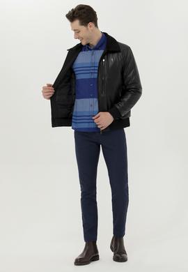 Erkek Siyah Deri Ceket - 50261246005