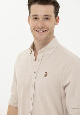 Erkek Taş Uzun Kollu Basic Gömlek - 50262872038