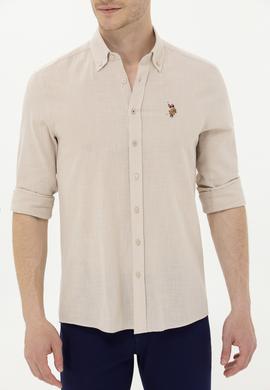 Erkek Taş Uzun Kollu Basic Gömlek - 50262872038