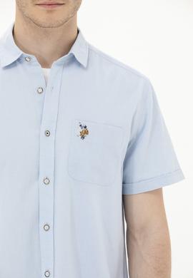 Erkek Açık Mavi Kısa Kollu Gömlek - 50262957010
