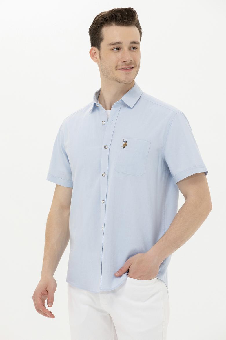 Erkek Açık Mavi Kısa Kollu Gömlek - 50262957010