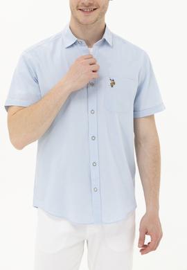 Erkek Açık Mavi Kısa Kollu Gömlek - 50262957010