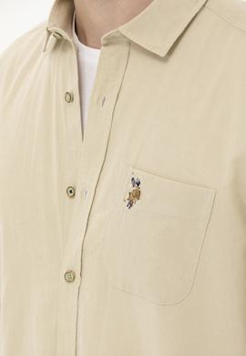 Erkek Haki Kısa Kollu Gömlek - 50262957033