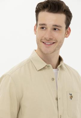 Erkek Haki Kısa Kollu Gömlek - 50262957033