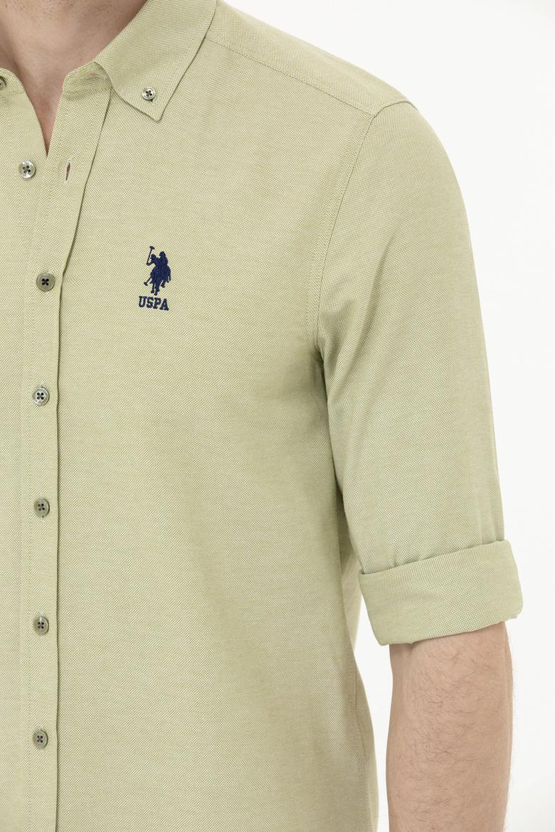 Erkek Koyu Haki Uzun Kollu Basic Gömlek - 50262980030