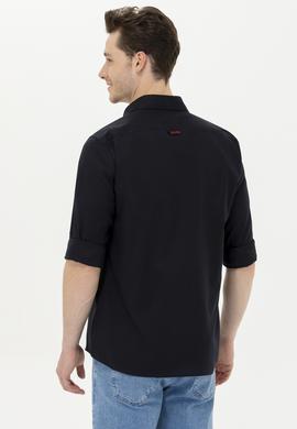 Erkek Siyah Uzun Kollu Basic Gömlek - 50263049122