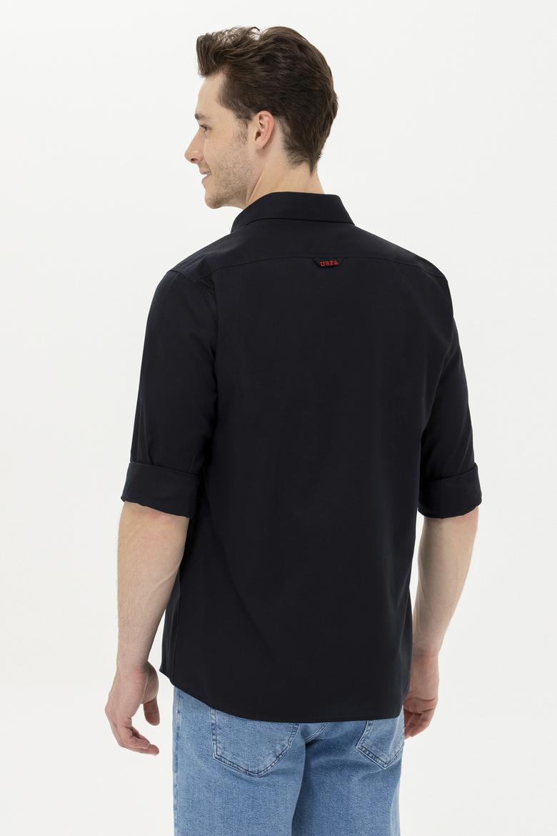 Erkek Siyah Uzun Kollu Basic Gömlek - 50263049122