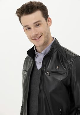 Erkek Siyah Deri Ceket - 50270025008