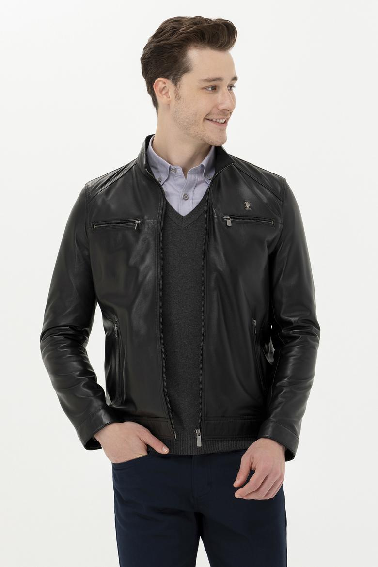 Erkek Siyah Deri Ceket