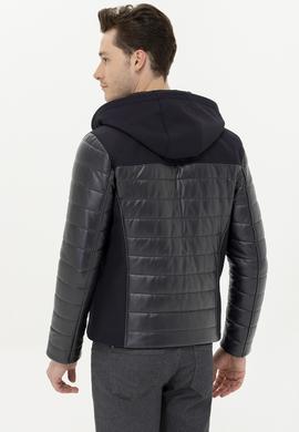 Erkek Lacivert Deri Ceket - 50270026004