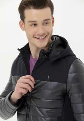 Erkek Lacivert Deri Ceket - 50270026004