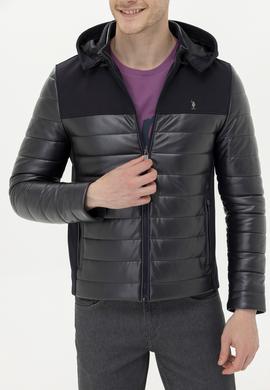 Erkek Lacivert Deri Ceket - 50270026004