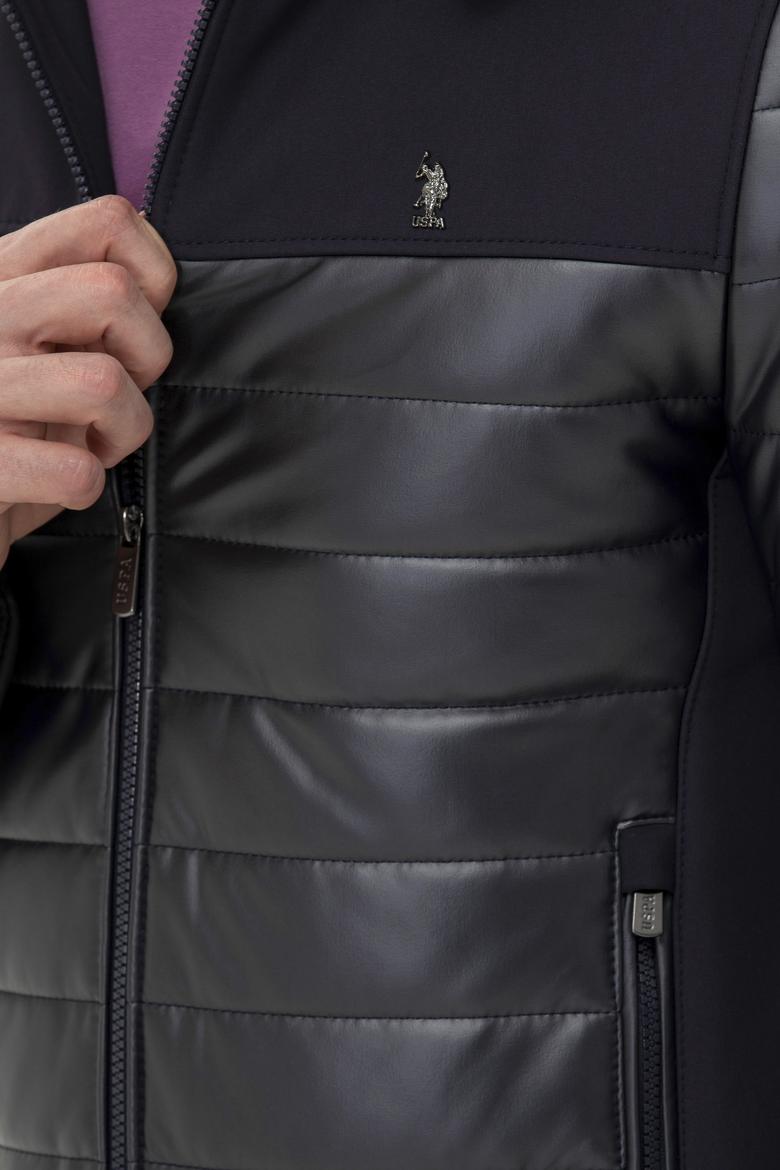 Erkek Lacivert Deri Ceket - 50270026004