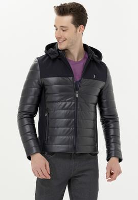 Erkek Lacivert Deri Ceket - 50270026004