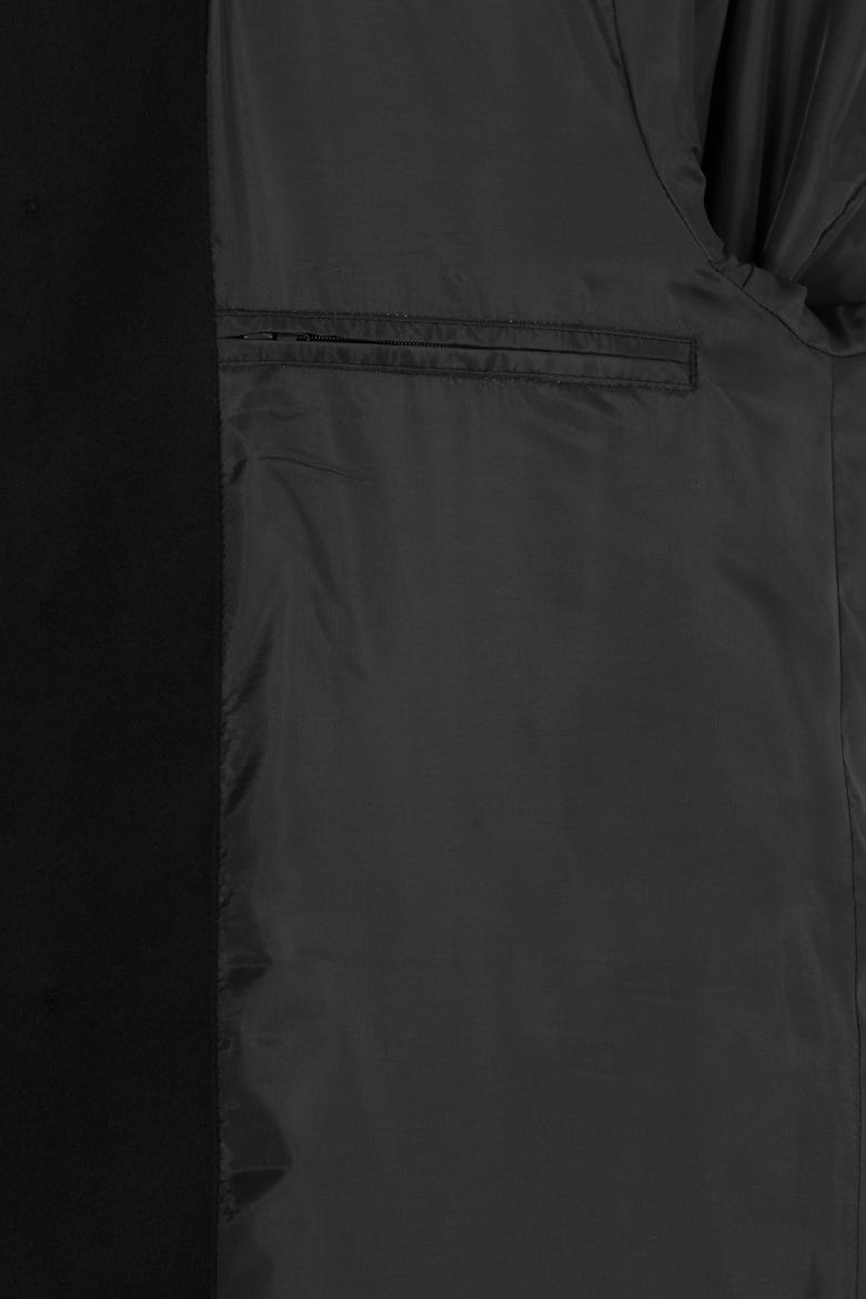 Erkek Koyu Antrasit Kaşe Kaban - 50256298013