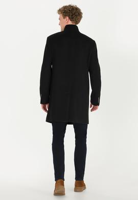 Erkek Koyu Antrasit Kaşe Kaban - 50256298013